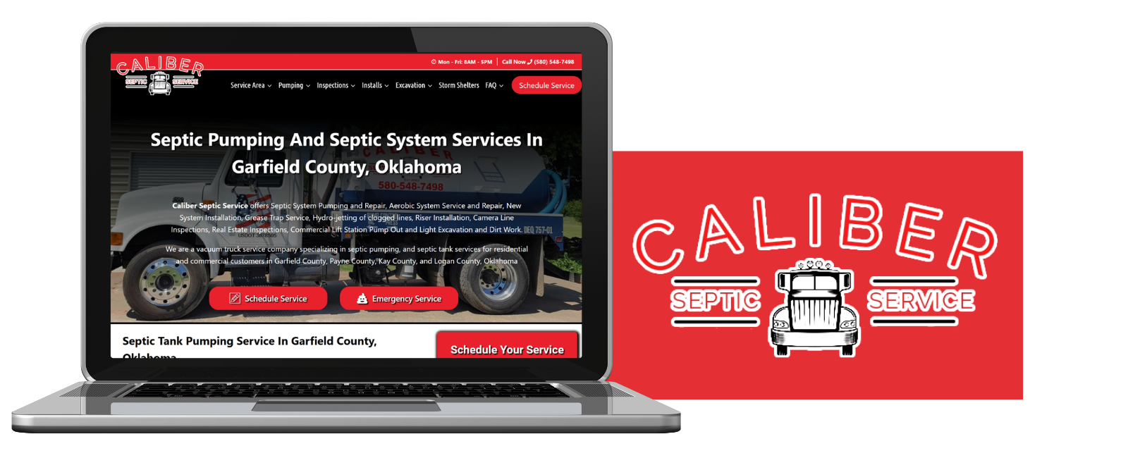 Visit Calibersepticservice.com/